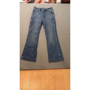 J.Crew Jeans Womens 27 High Rise Wide Leg Flare Blue Denim Medium Wash 0453